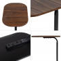Столик приставний овальний 45х28х59см Walnut wood SW-00003367 SW-00003367