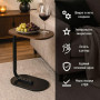 Столик приставний овальний 45х28х59см Walnut wood SW-00003367 SW-00003367
