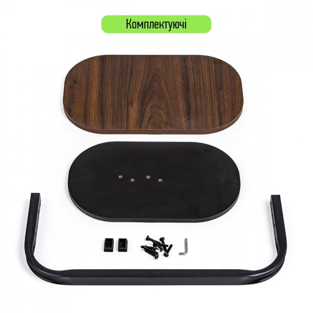 Столик приставний овальний 45х28х59см Walnut wood SW-00003367 SW-00003367