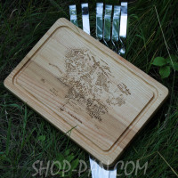Кухонная доска с гравировкой
