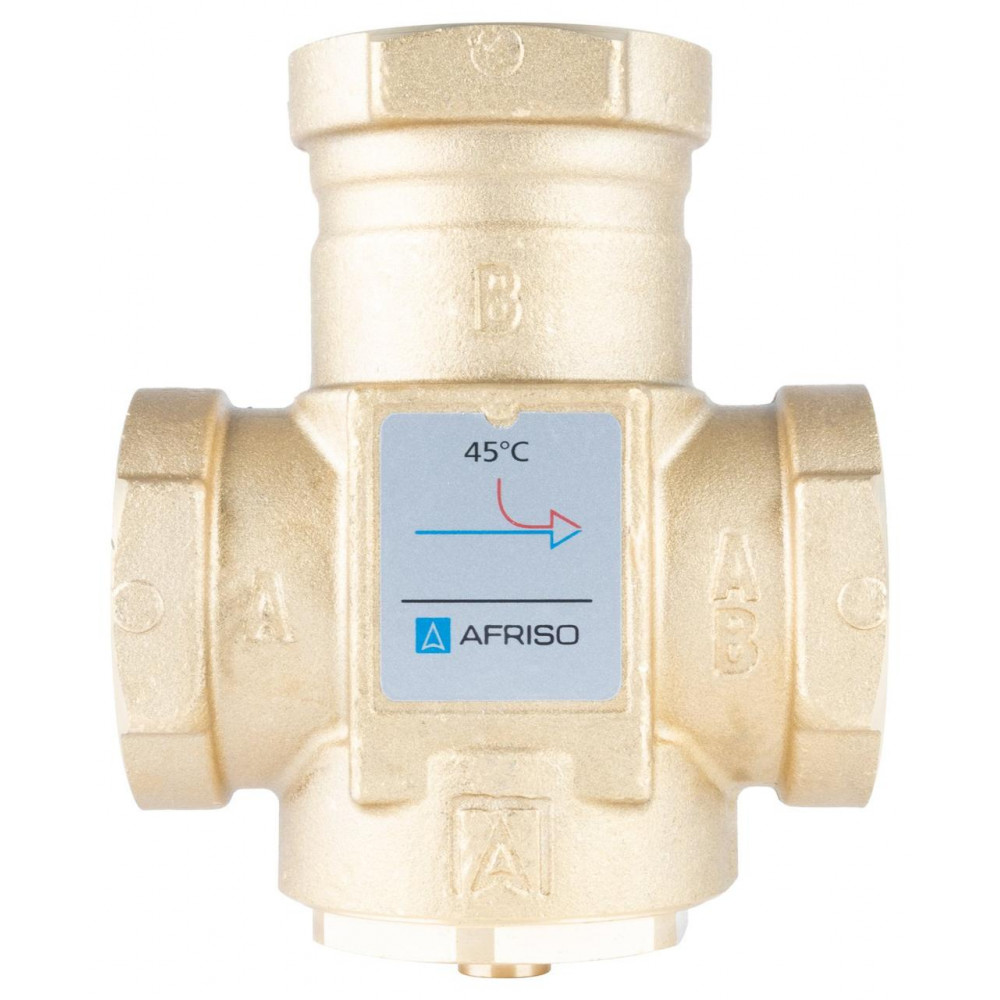 1655310 Термічний клапан AFRISO ATV 553, DN32, Rp 1¼" Kvs 9, 45 °C 1655310