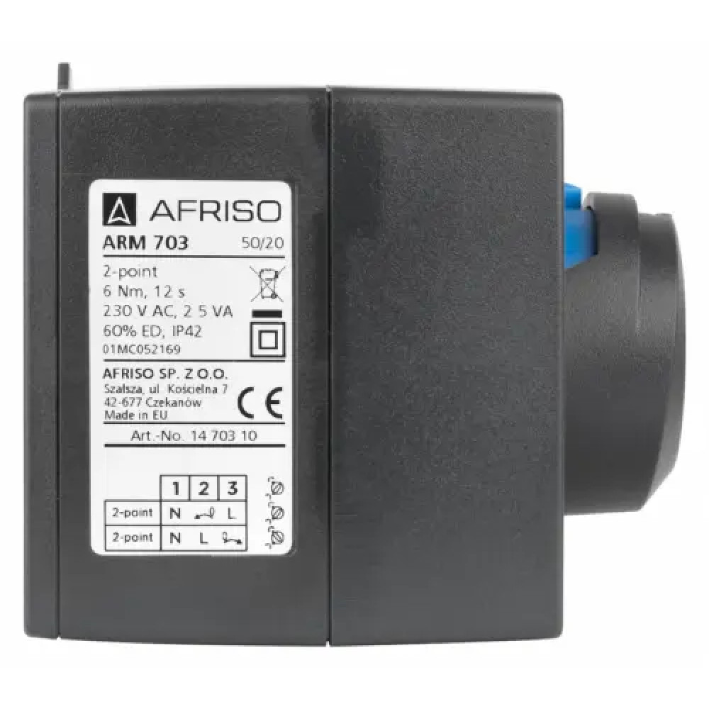 1470310 привід AFRISO ARM 703, 2-точки, 230В, 12 сек 1470310