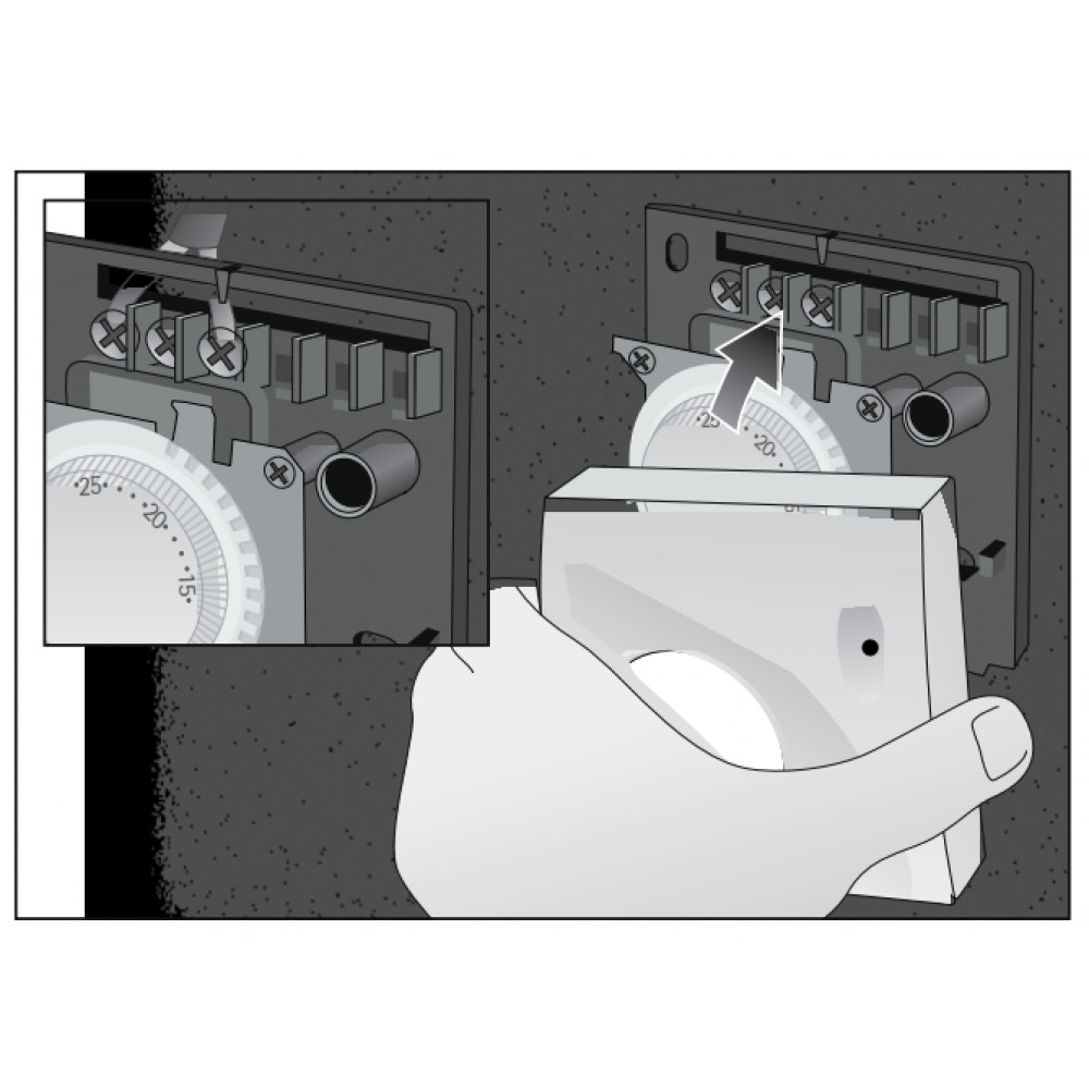 546070 Термостат кімнатний TA3, діапазон налаштування 10-30С, 230В, без сигнального діода 4261600 546070