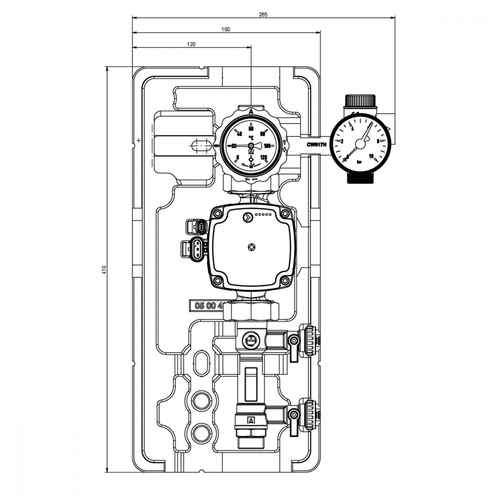 77886 насосна група для сонячних систем AFRISO 130-1, G 3/4" з циркуляційним насосом 77886