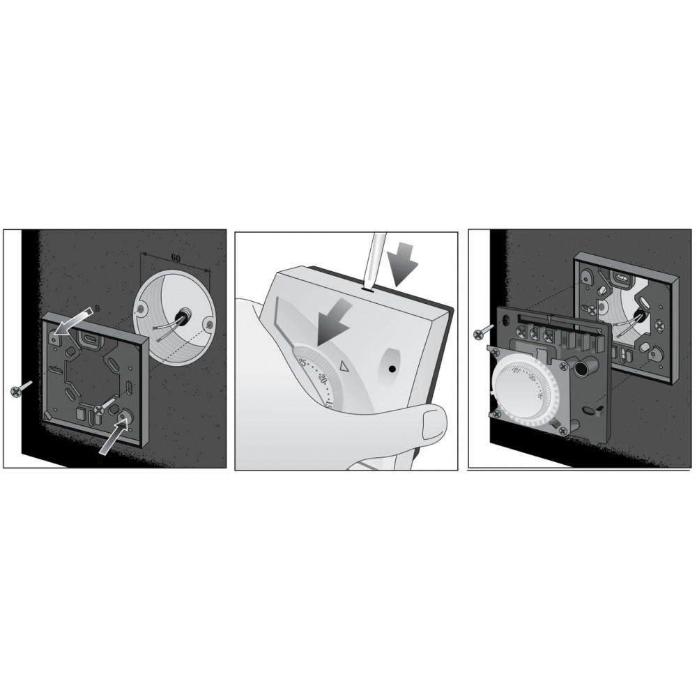 546030 Термостат кімнатний 10-30С з діодом 546030