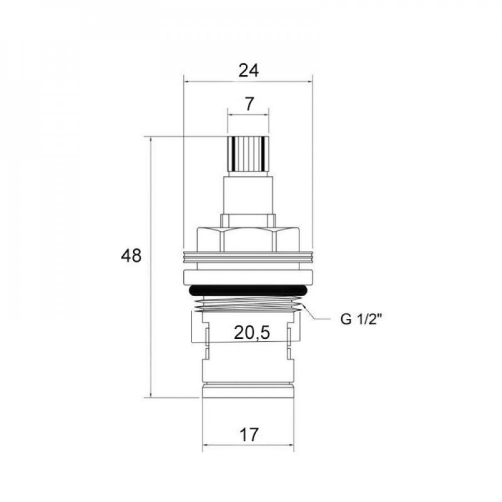 Кран-букса для змішувача Lidz Repair 00000 1/2 LDREP0000025839 SD00031936