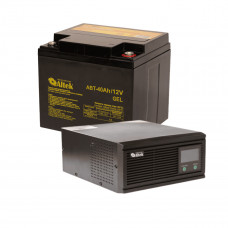 Комплект ДБЖ АSK12 500VA/400W DC12V + АКБ ABT-40Аh/12V GEL