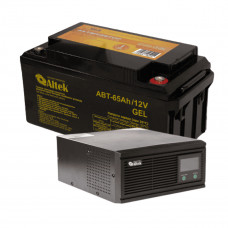 Комплект ДБЖ АSK12 600VA/480W DC12V + АКБ ABT-65Аh/12V GEL
