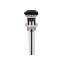 Донний клапан для раковини Qtap PU03O 70х70х227.5 Matt black з переливом SD00044166