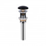 Донний клапан для раковини Qtap PU03O 70х70х227.5 Matt black з переливом SD00044166