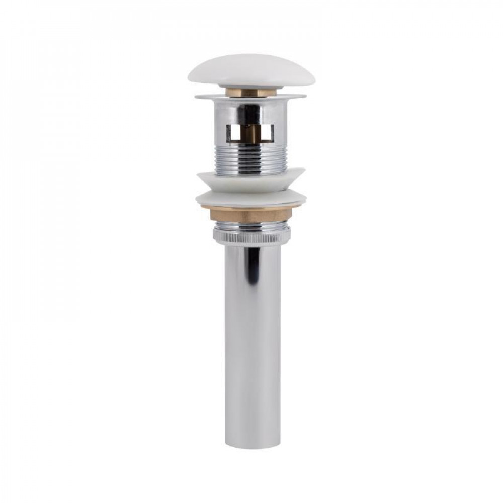 Донний клапан для раковини Qtap PU02O 70х70х227.5 White з переливом SD00044164