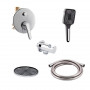 Комплект для душу Qtap Olsava Chrome: Змішувач QTOS6212107ODC + Лійки (QTRUC125CRM45952,QTHLA107CRM45948) + Шланг QTHADPVC200C + SD00053669
