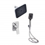 Комплект для душу Qtap Namesti Chrome: Змішувач QTNAM6225102NC + Лійки (QTRUC125CRM45954,QTHLA107CRM45784) + Шланг QTHADPVC200C + SD00053672