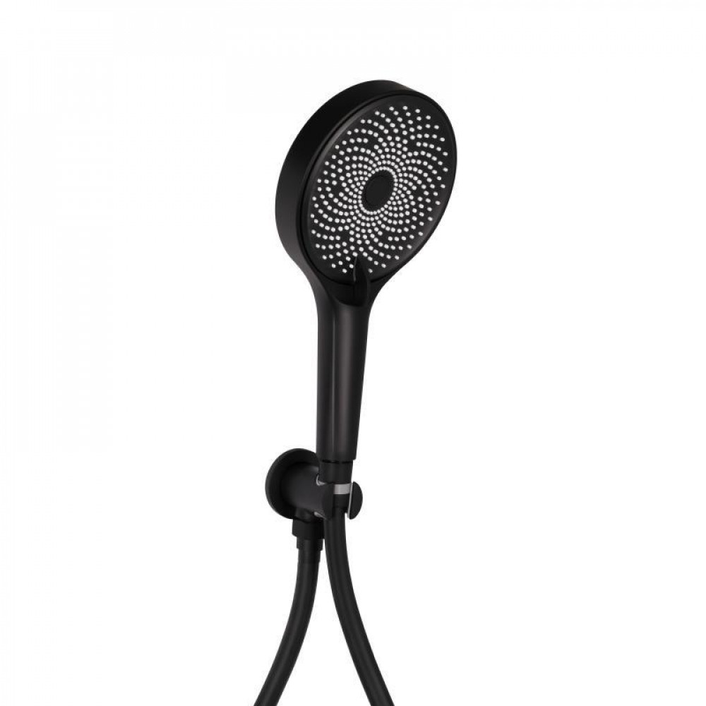 Душова система універсальна Qtap Slavonice прихованого монтажу на два споживача QTSLA113BLM45900 Black Matt SD00052024