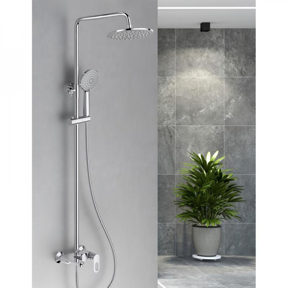 Душова система універсальна Lidz Latwa 1030 на три споживача (з виливом) (k35) LDLAT1030CRM45417 Chrome SD00051541