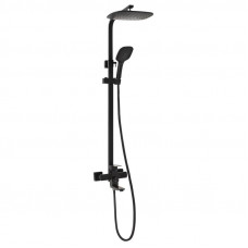 Душова система універсальна Lidz Kubis 1030 на три споживача (з виливом) (k35) LDKUB1030BLA35724 Black