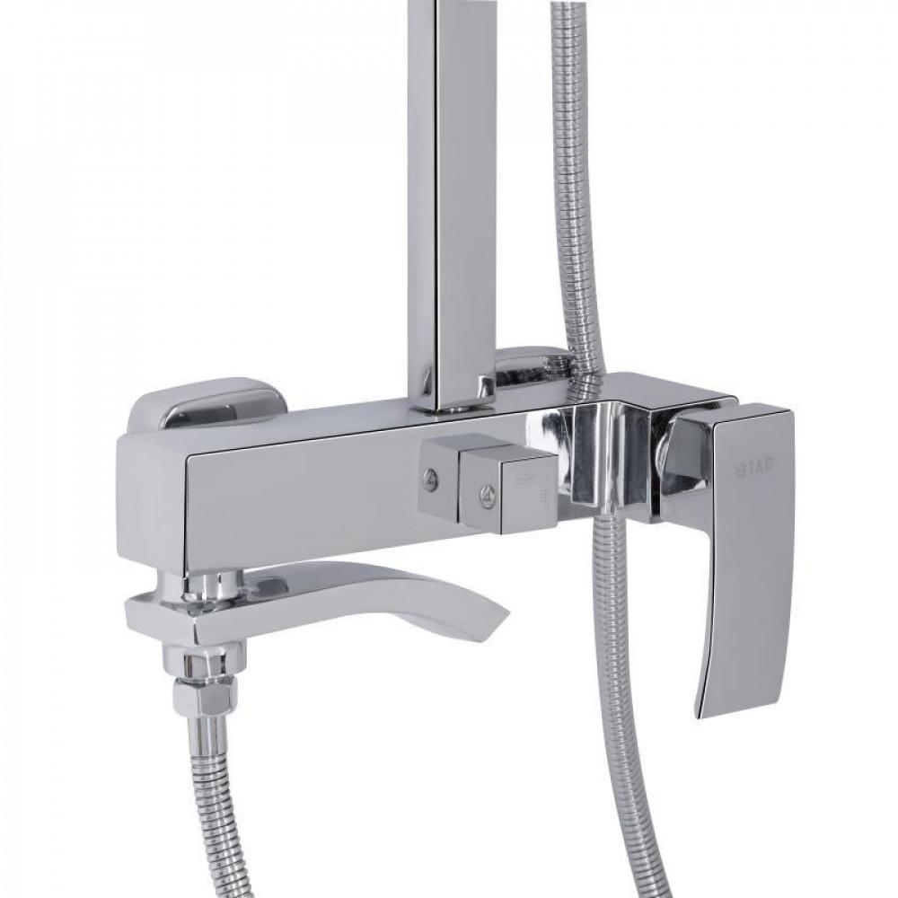 Душова система універсальна Qtap Swan Cascada на три споживача (з виливом) QTSWA111CRM45566 Chrome SD00051690