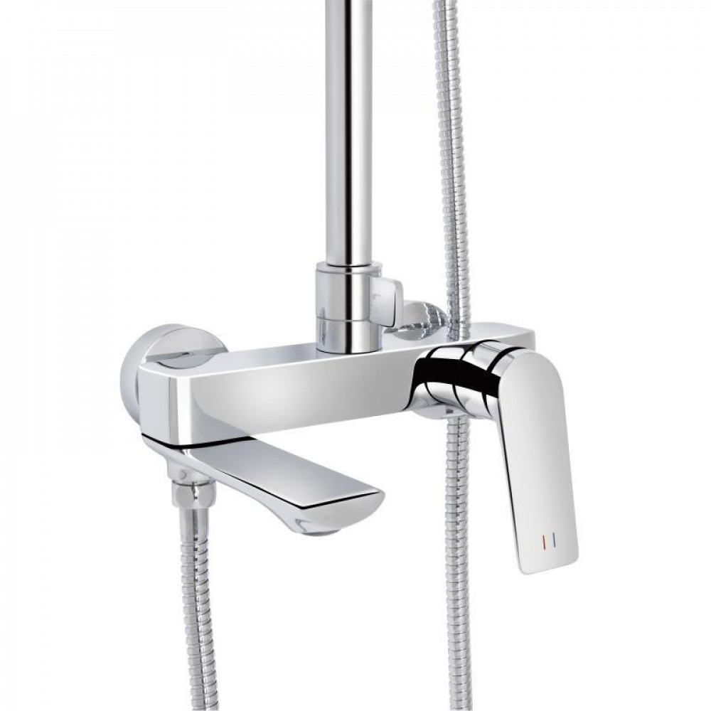 Душевая система универсальная Qtap Vlasta New на три потребителя (с изливом) QTVLA111CRM45650 Chrome SD00051774