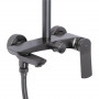 Душова система універсальна Qtap Slavonice на три споживача (з виливом) QTSLA111GMB45910 Gunmetal Black PVD SD00052034