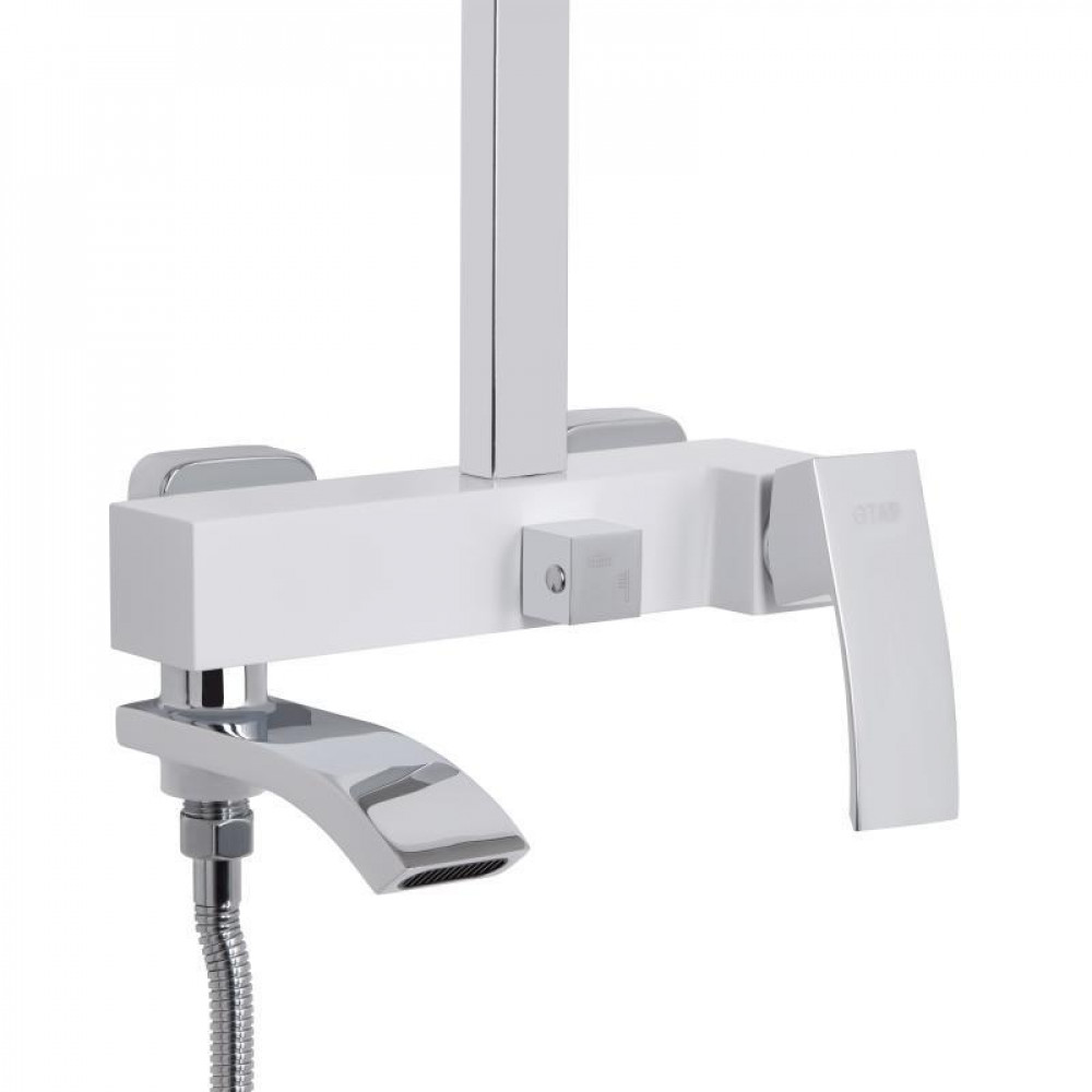 Душова система універсальна Qtap Swan Cascada на три споживача (з виливом) QTSWA111CRW45570 Chrome/White SD00051694