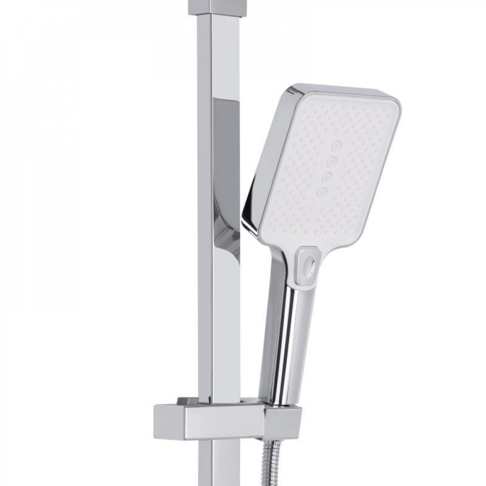 Душова система універсальна Qtap Swan Cascada на три споживача (з виливом) QTSWA111CRW45570 Chrome/White SD00051694
