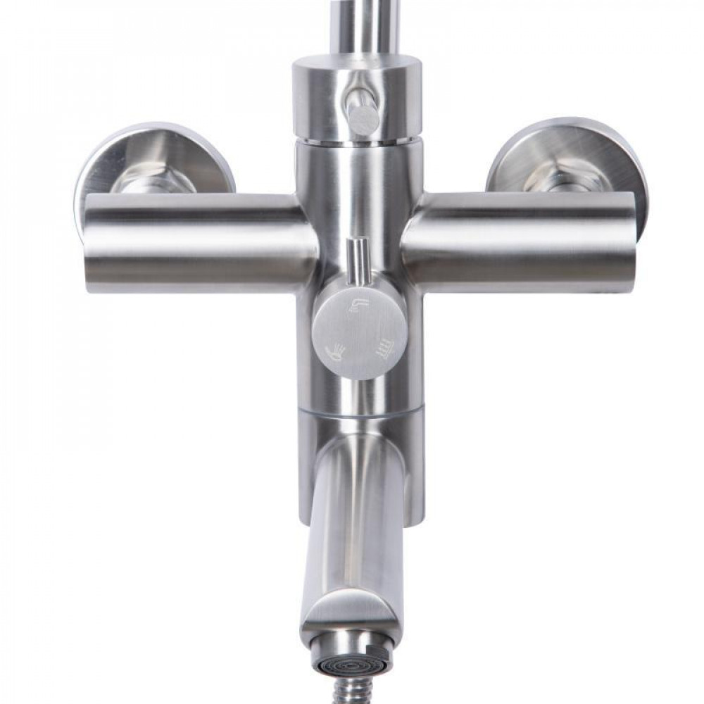 Душова система універсальна Lidz Aria 1033 на три споживачі (з виливом) (k35) LDARI1033NKS46109 Nickel SD00052233