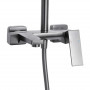 Душова система універсальна Qtap Gemini на три споживача (з виливом) QTGEM111GMB45688 Gunmetal Black PVD SD00051812