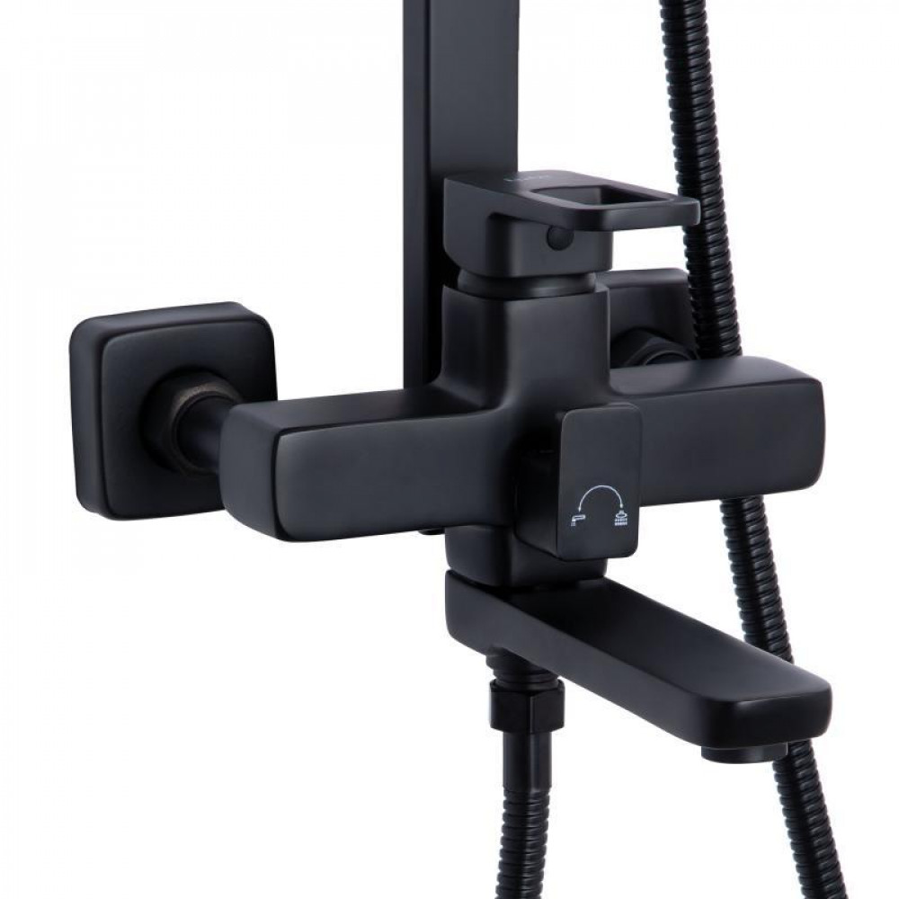 Душова система універсальна Lidz Wawel 1030 на три споживача (з виливом) (k35) LDWAW1030BLA45396 Black SD00051520