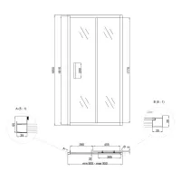 Душові двері в нішу Lidz Zycie SD90x185.CRM.FR, скло Frost 5 мм