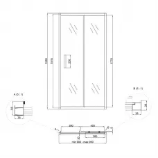 Душові двері в нішу Lidz Zycie SD90x185.CRM.FR, скло Frost 5 мм