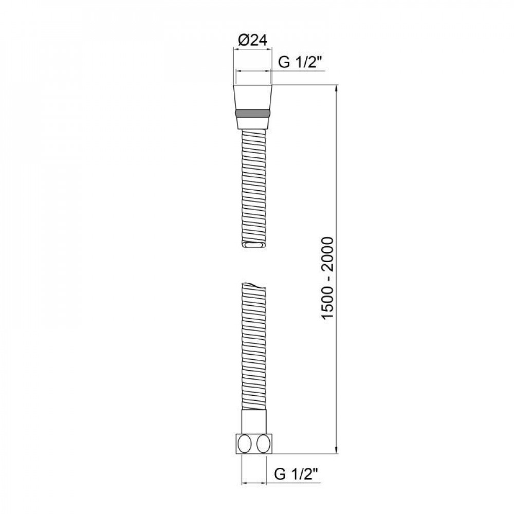 Шланг Lidz Niagara 13 1,5-2 м LDNIA13CRM35461 Chrome SD00041565