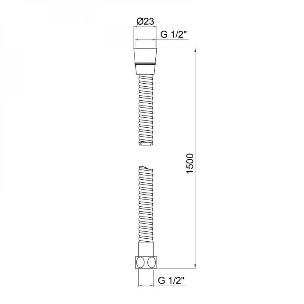Шланг Lidz Niagara 03 1,5 м LDNIA03CRM35452 Chrome SD00041556