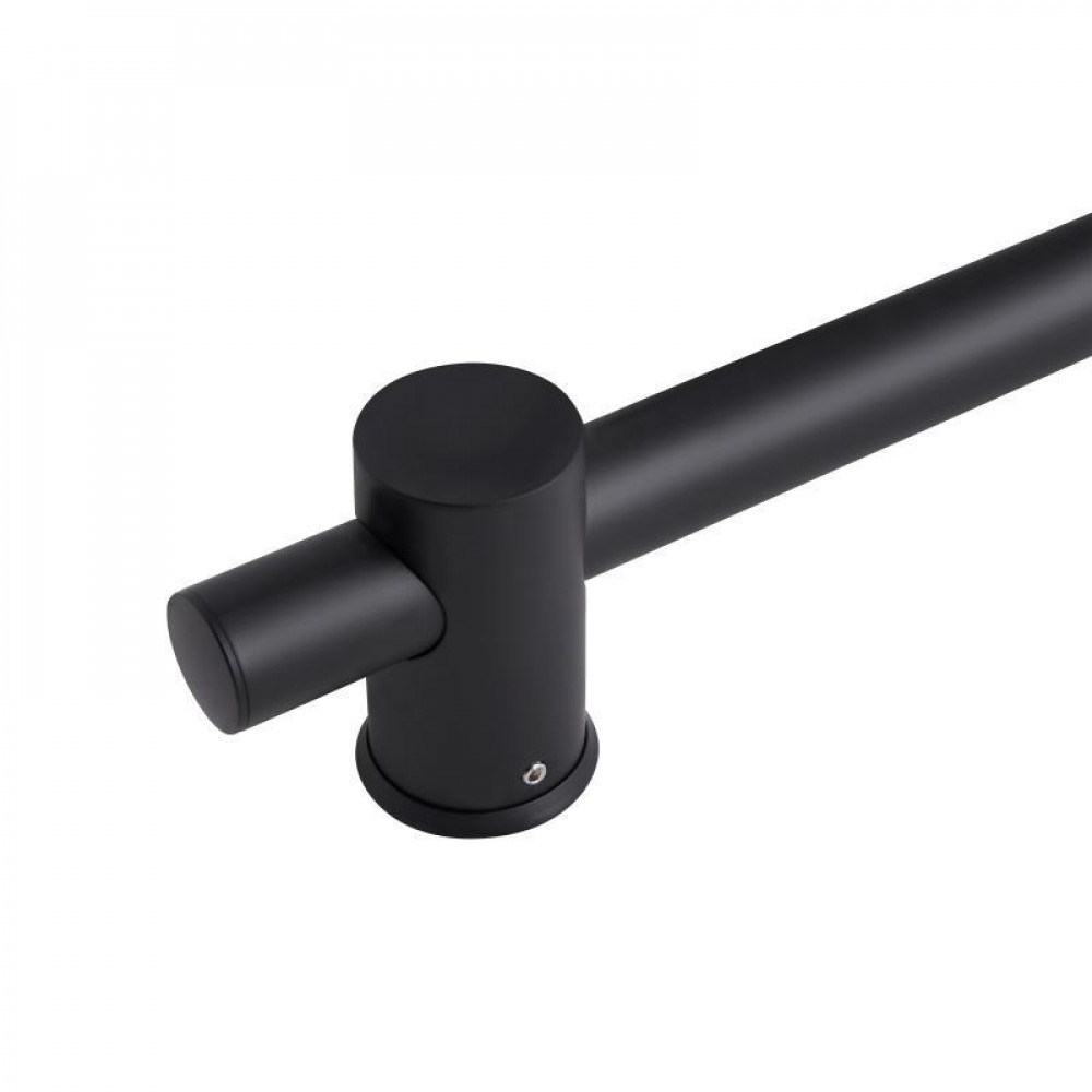 Душова стійка з тримачем універсальна Qtap Lepit 665 мм округла QTLEP82103OB Black Matt SD00047525