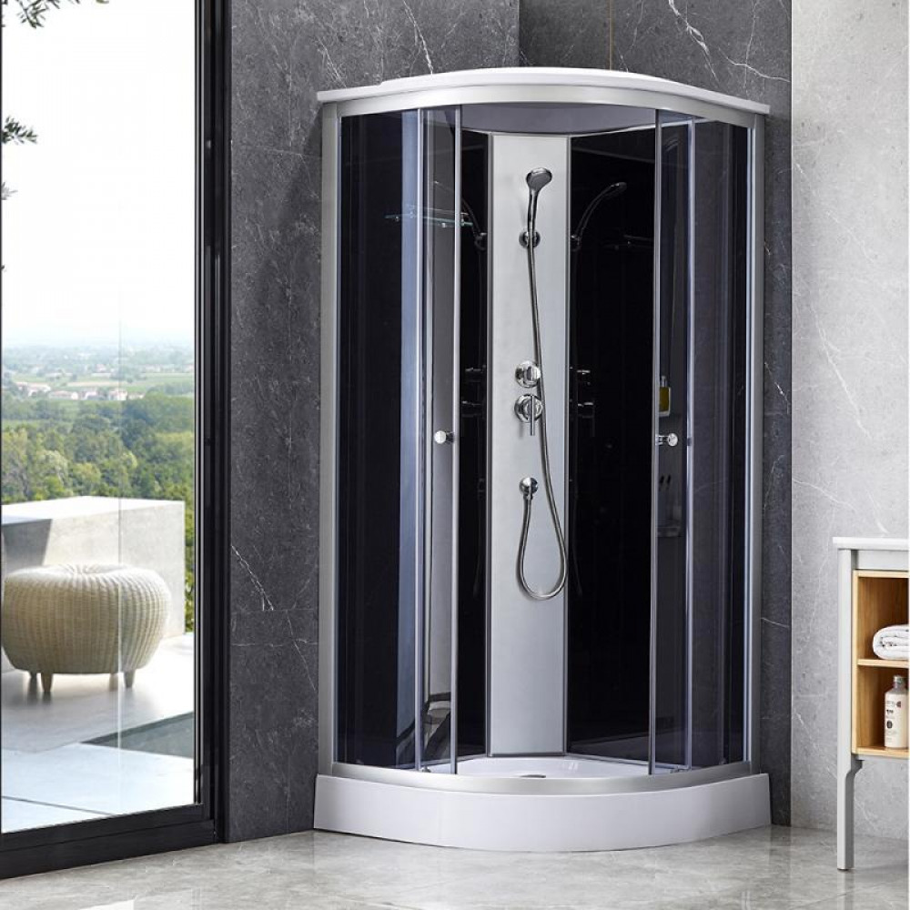 Душовий бокс Lidz Tani SB90x90.SAT.LOW.GR, скло тоноване 4 мм SD00039858