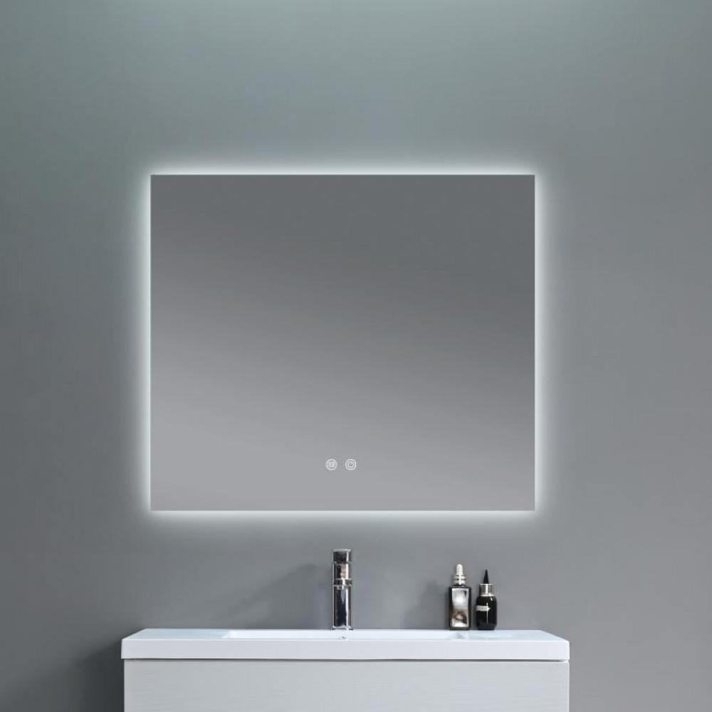 Дзеркало Qtap Taurus (TA1) 800×700 мм з LED-підсвічуванням Touch, з антизапотіванням, з димером, рег. темп. кольору (3000-6500K) SD00055078