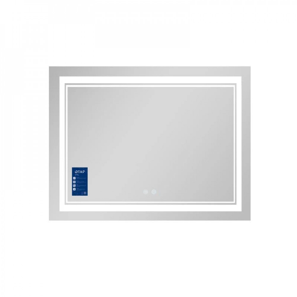 Дзеркало Qtap Cardinal 1000х700 з LED-підсвічуванням Touch, з антизапотіванням, з димером, рег. темп. кольору SD00052326