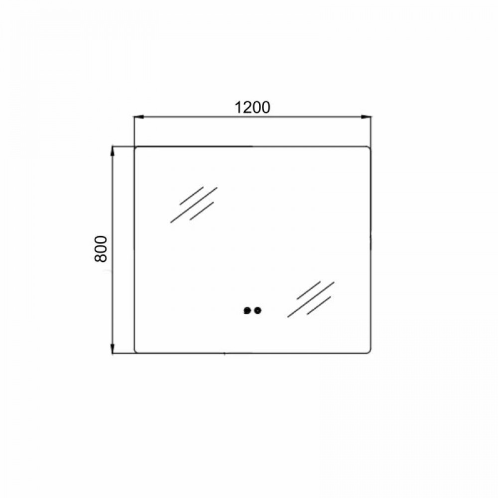 Дзеркало Qtap Taurus (TA2) 1200×800 мм з LED-підсвічуванням Touch, з антизапотіванням, з димером, рег. темп. кольору (3000-6500K) SD00055084