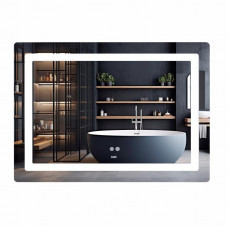 Дзеркало Lidz Kubis (KU2) 1200х800 з LED-підсвічуванням Touch, з антизапотіванням, з димером, рег. яскравості LDKUB120080049007