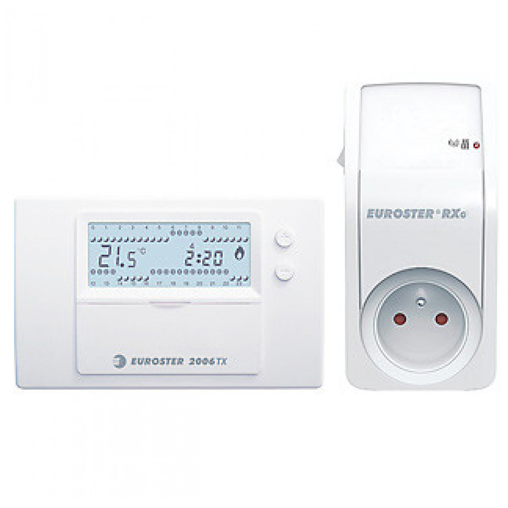 2006TXRXG Безпровідний тижневий температурний програматор EUROSTER з розеткою 2006TXRXG