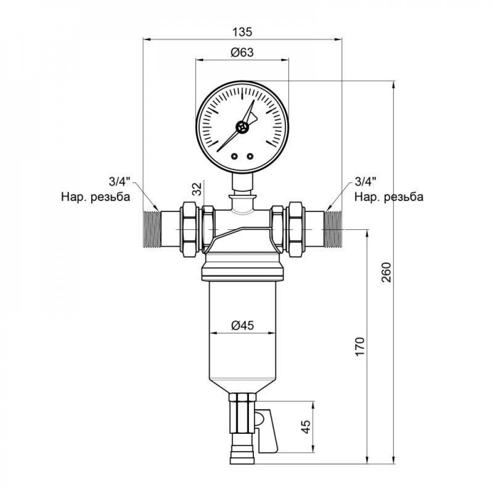 Самопромивний фільтр Icma 3/4" №751 SD00008251
