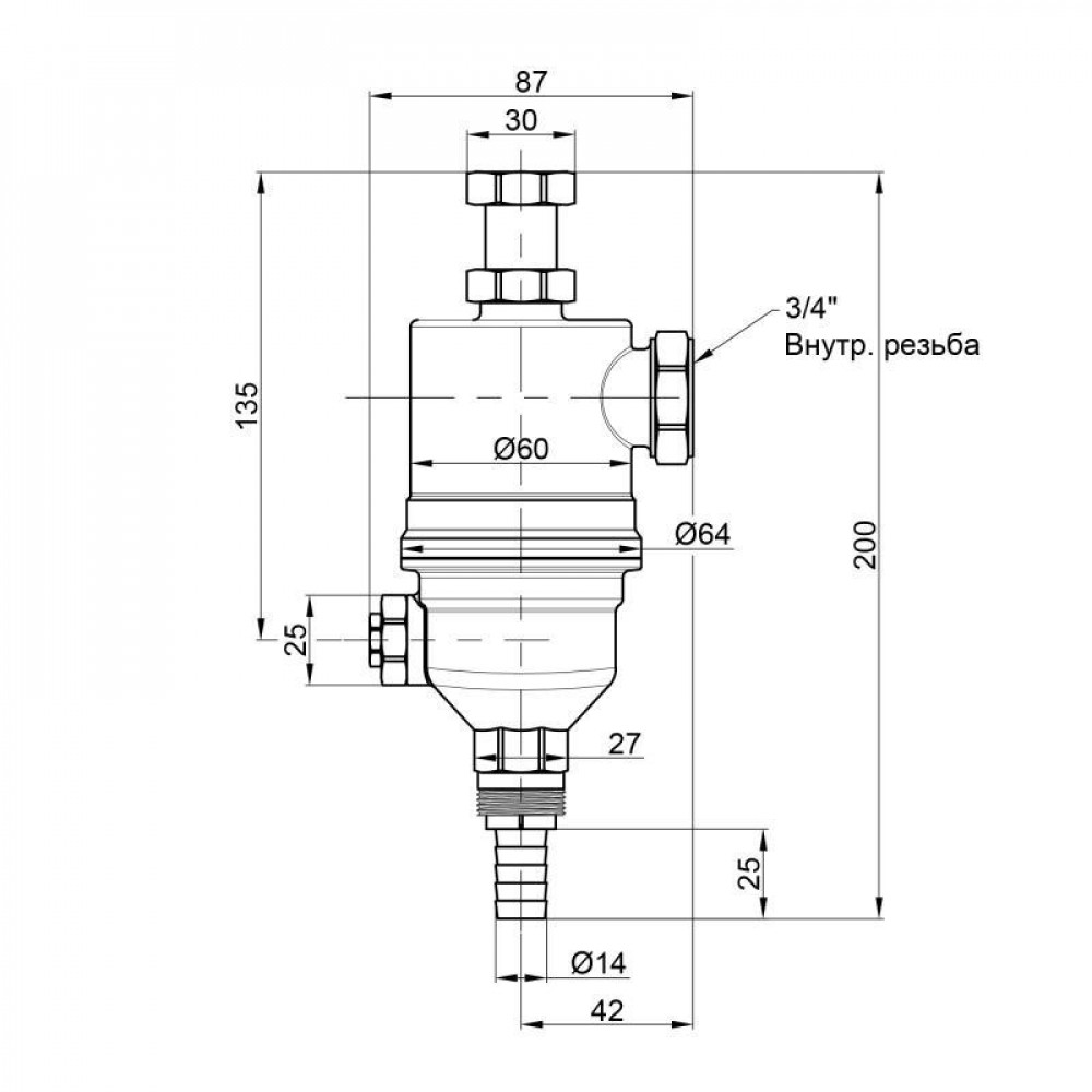 Фільтр з магнітом Icma 3/4" №747 SD00026057