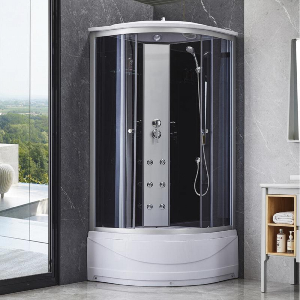 Гідромасажний бокс Lidz Tani SBM90x90.SAT.HIGH.GR, скло тоноване 4 мм SD00039866