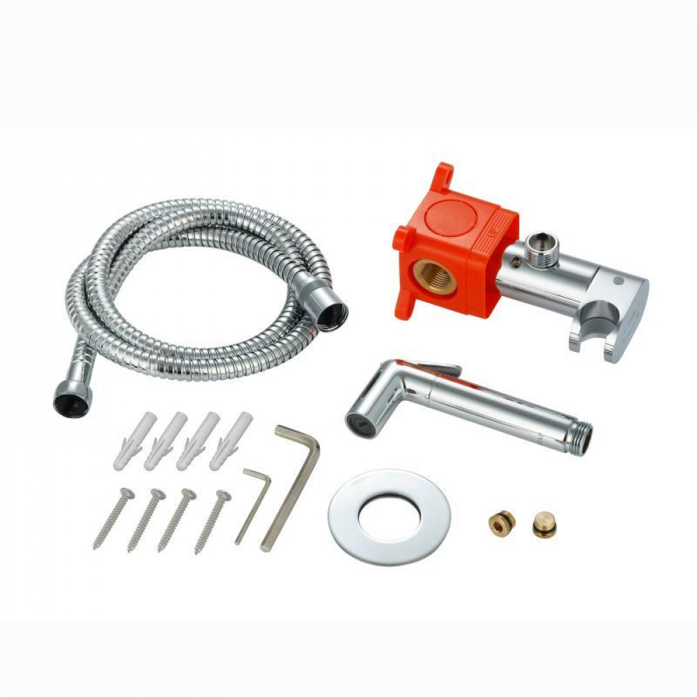 Набір для гігієнічного душу Qtap Inspai-Varius округлий прогресивний картридж QTINSVARCRMV00440601 Chrome SD00055224