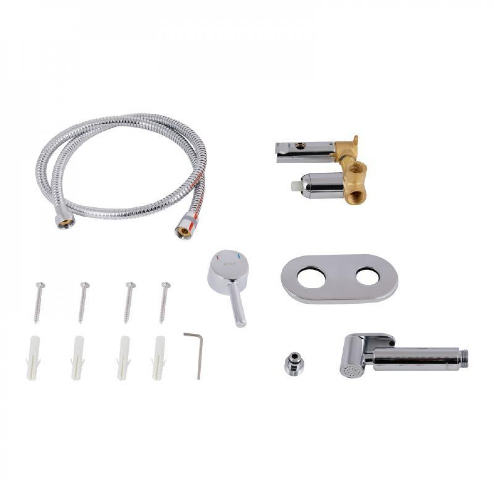 Набор для гігієнічного душу Qtap Inspai-Varius округлий QTINSVARCRMV00440501 Chrome SD00035725