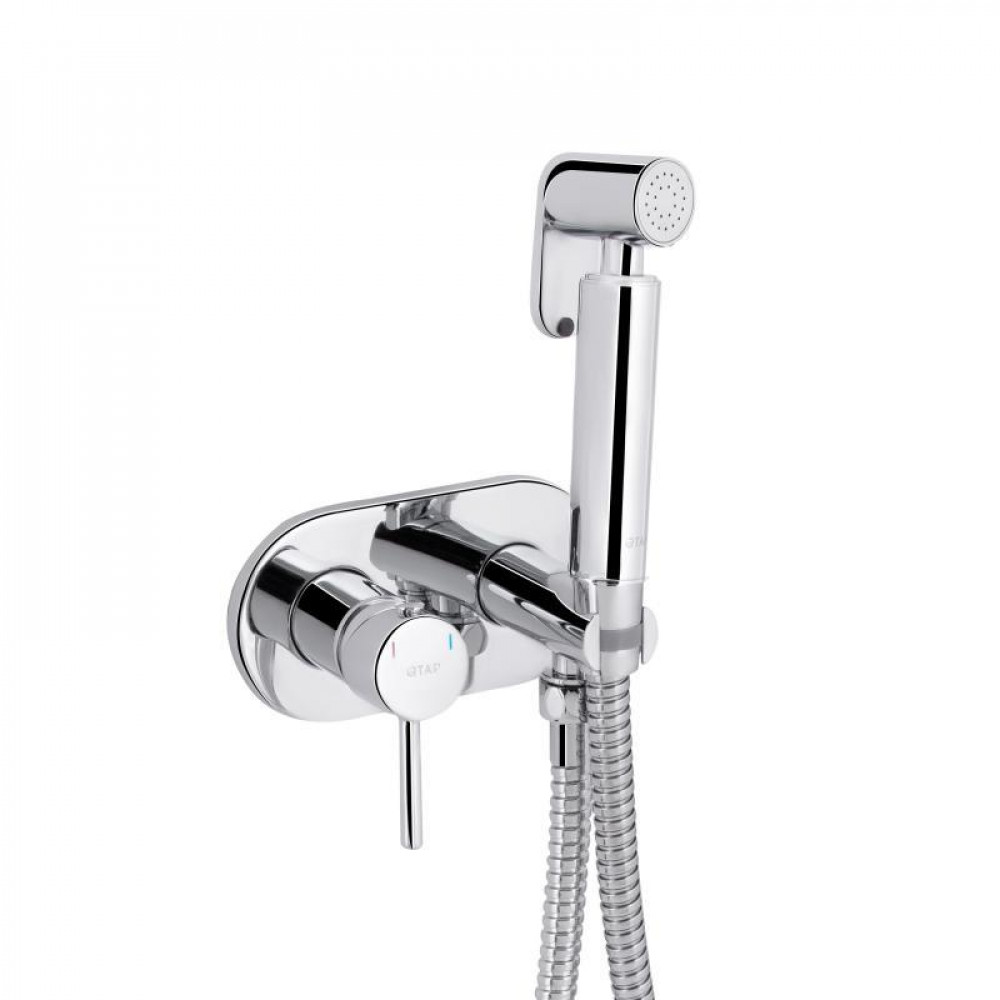 Набор для гігієнічного душу Qtap Inspai-Varius округлий QTINSVARCRMV00440501 Chrome SD00035725