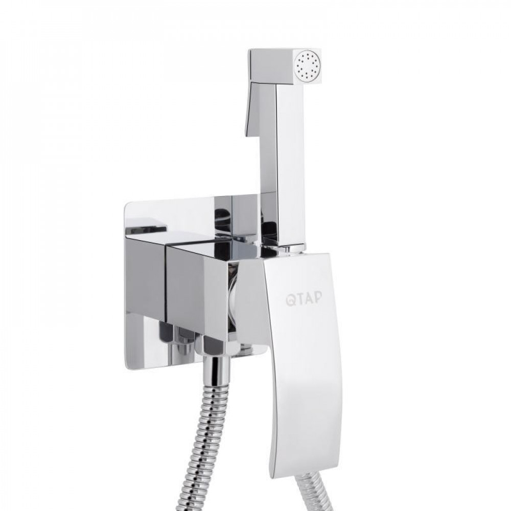 Набор для гігієнічного душу Qtap Swan Cascada прямокутний QTSWA262CRM45567 Chrome SD00051691