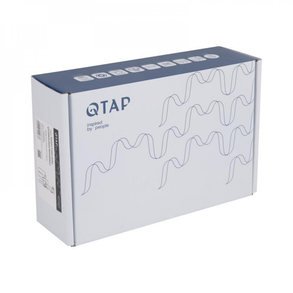 Набор для гігієнічного душу Qtap Swan Cascada прямокутний QTSWA262CRM45567 Chrome SD00051691