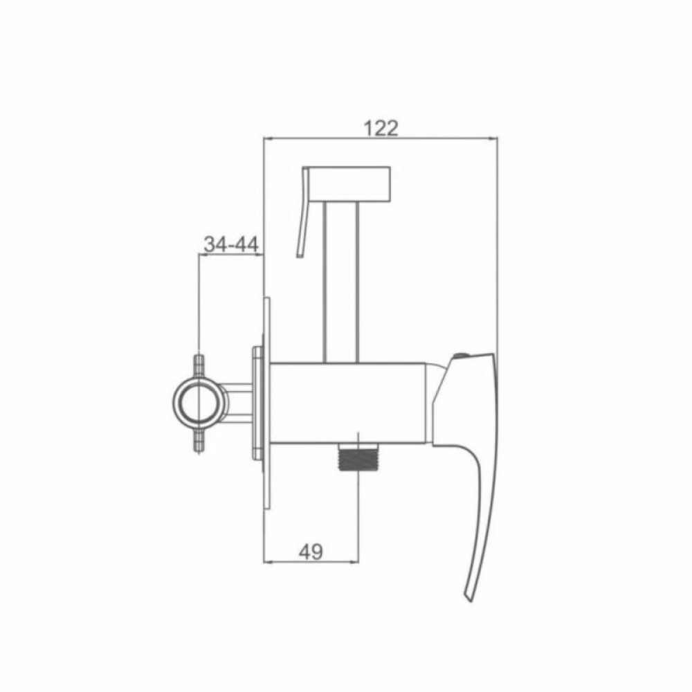 Набор для гігієнічного душу Qtap Swan Cascada прямокутний QTSWA262CRM45567 Chrome SD00051691