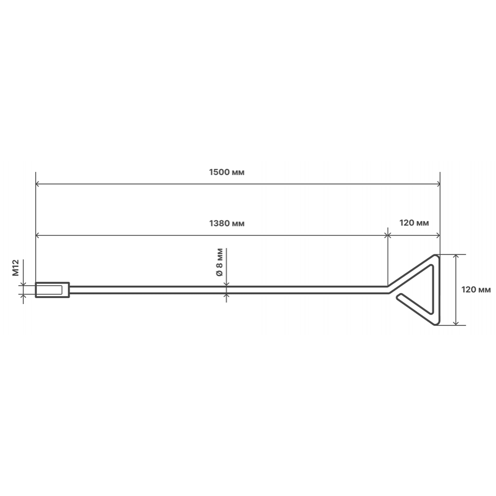 Ручка сталева для чищення теплообмінника Savent 1,5 м 105314