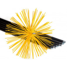 Універсальний набір для чищення димоходу Savent, щітка 400 мм та гнучкі ручки 1 м х 6 шт